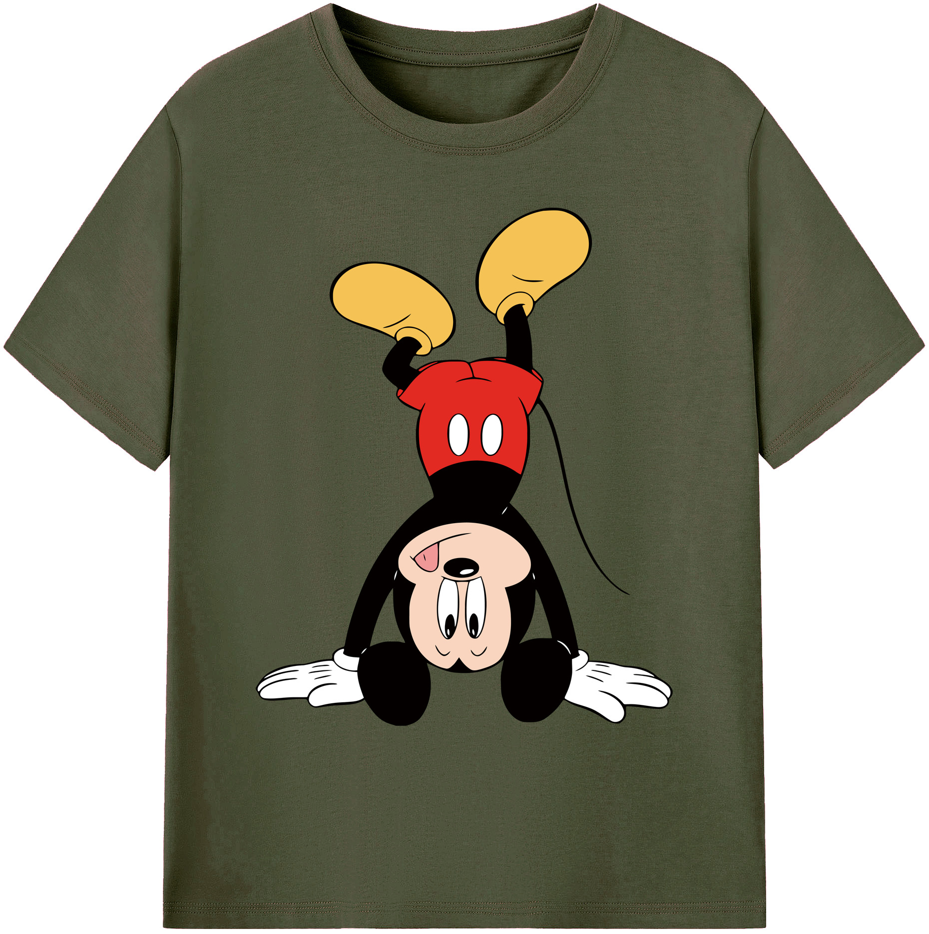 ミッキーマウス Mickey Mouse 綿100％ メンズ半袖Tシャツ｜肌触りやわらか＆通気性